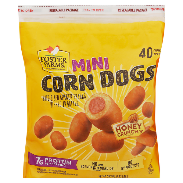Save on Foster Farms Corn Dogs Honey Crunch Mini 40 ct Order Online