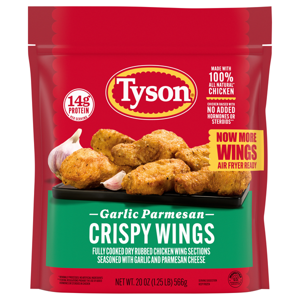 Tyson Fully Cooked Garlic Parmesan Crispy Wings Frozen