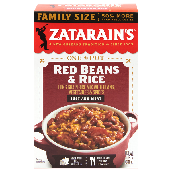 Zatarain's One Pot Red Beans & Rice Mix Family Size