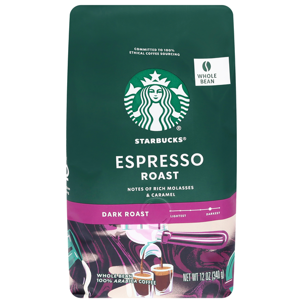 Starbucks Espresso Dark Roast Whole Bean Coffee