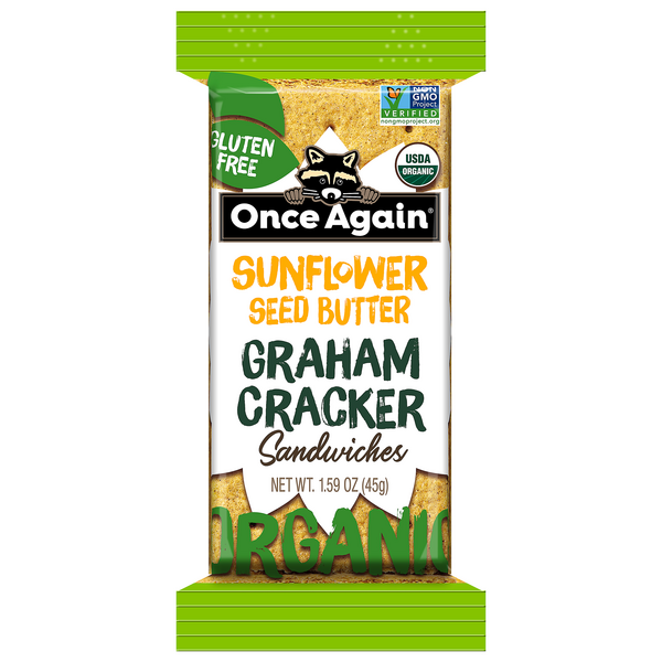 Save on Once Again Sunflower Seed Butter Graham Cracker Sandwiches