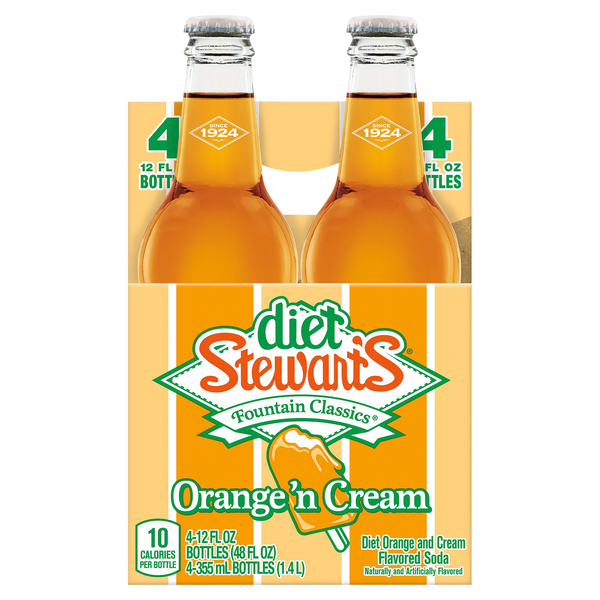 Save on Stewart's Fountain Classics Diet Orange 'n Cream Soda 4 pk
