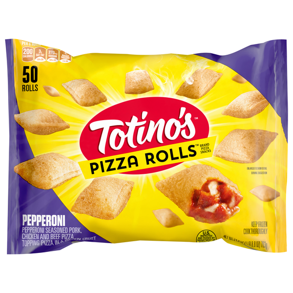Totino's Pepperoni Pizza Rolls Snacks - 50 ct Frozen
