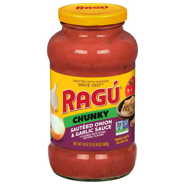 Save on RAGU Chunky Pasta Sauce Sauteed Onion & Garlic Order Online