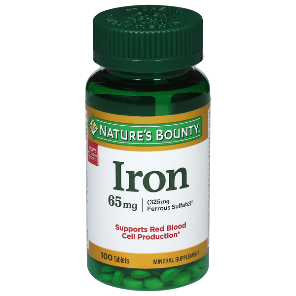 Nature's Bounty 65mg Iron Tablets
