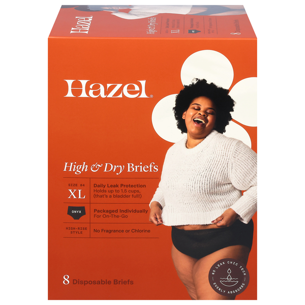 Hazel High & Dry Onyx Disposable Briefs Size 04 XL