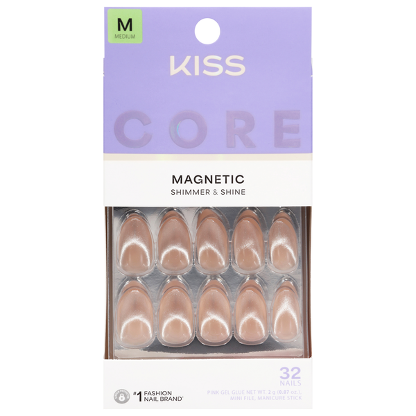 Kiss Core Magnetic Nails Medium Length Amazon Falls