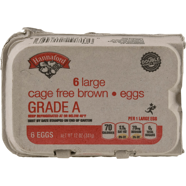 Hannaford Cage Free Grade A Large Brown Eggs