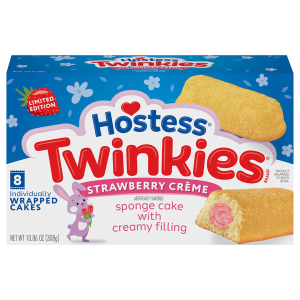 Hostess Strawberry Twinkies Snack Cakes - 8 ct