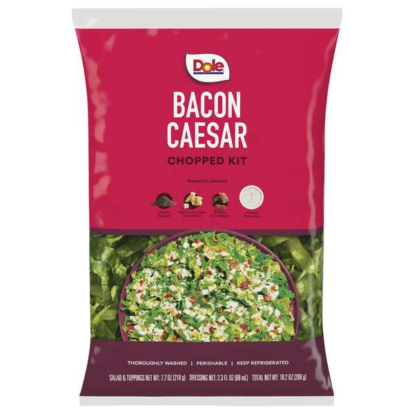 Dole Chopped Bacon Caesar Salad Kit