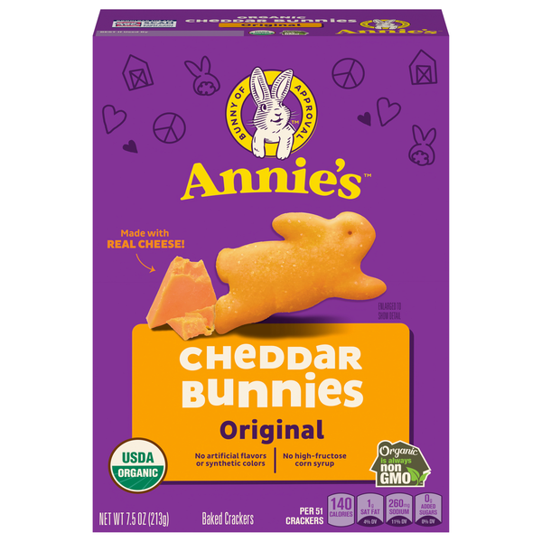 Annie's Organic Cheddar Cheese Bunny Baked Crackers