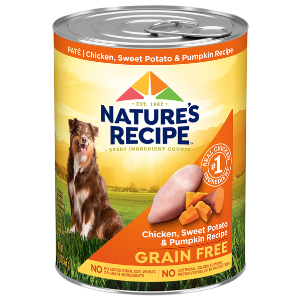 Nature's Recipe Grain Free Chicken Sweet Potato & Pumpkin Wet Dog Food