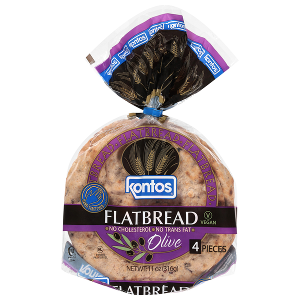 Kontos Olive Flatbread - 4 ct