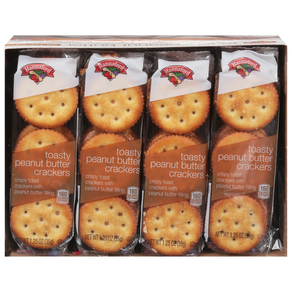 Hannaford Toasty Peanut Butter Sandwich Crackers - 8 ct