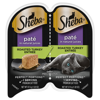 SHEBA Perfect Portions Pate Roasted Turkey Wet Cat Food - 2 ct