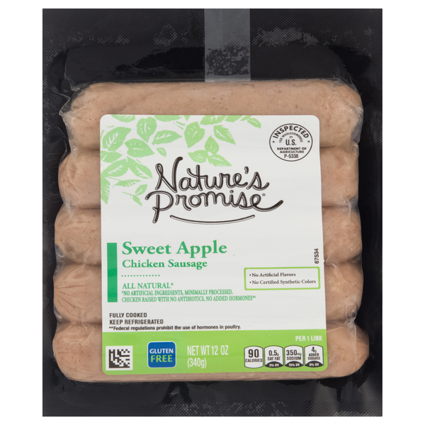 Nature's Promise Natural Sweet Apple Chicken Sausage - 5 ct