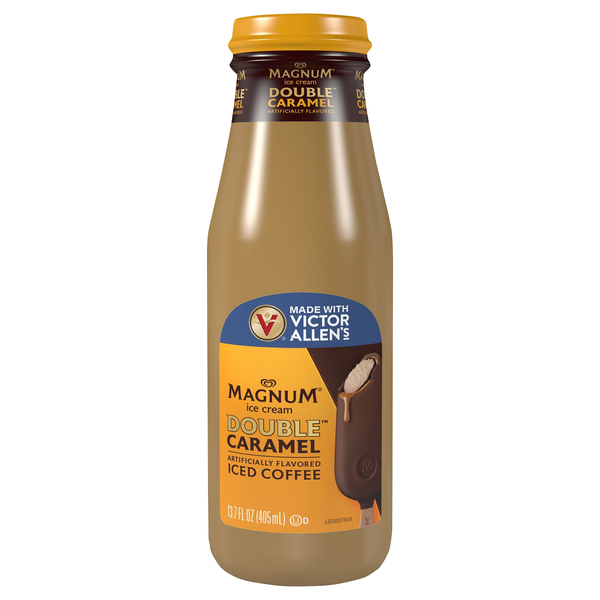 Victor Allen's Double Caramel Magnum Ice Cream Flavor Iced Coffee Drink