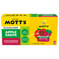 Mott's No Sugar Added Unsweetened Strawberry Applesauce Pouches - 12 ct