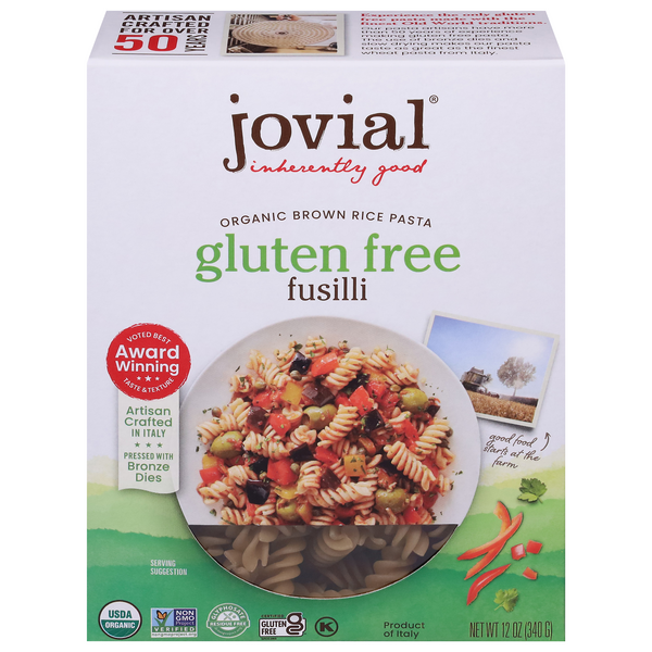 jovial Organic Gluten Free Brown Rice Fusilli Pasta
