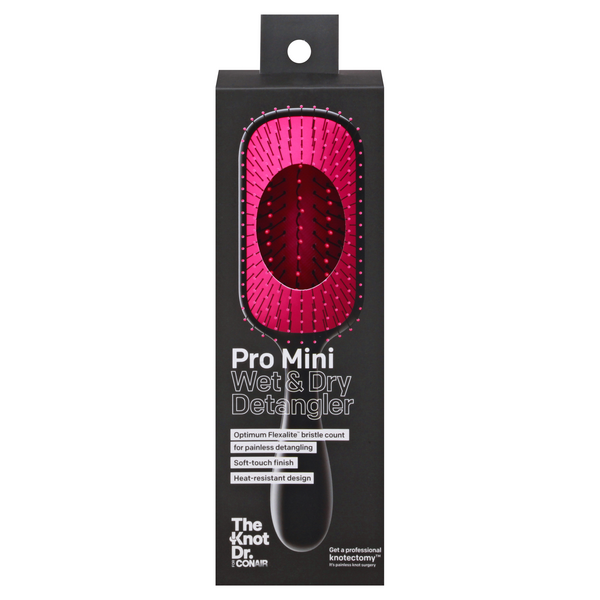 Save on Conair The Knot Dr. Mini Hairbrush Pink Order Online Delivery Stop & Shop