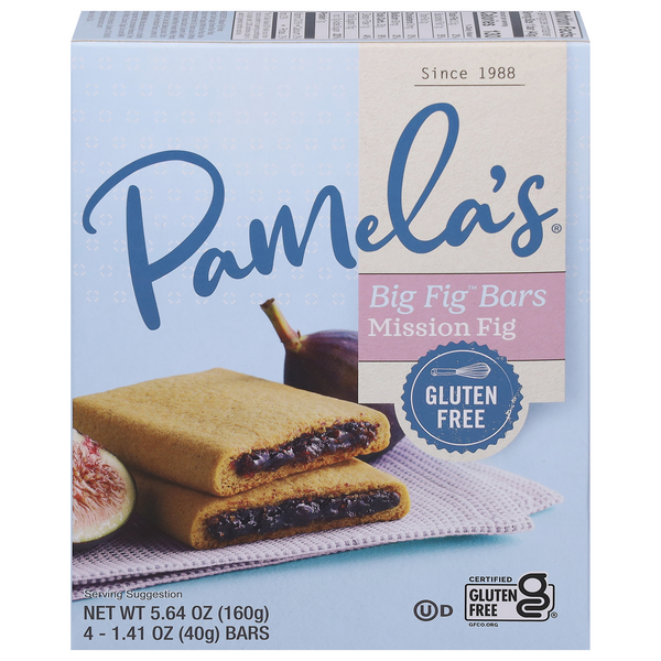 Pamela's Mission Fig Fig Bars Big - 4 ct