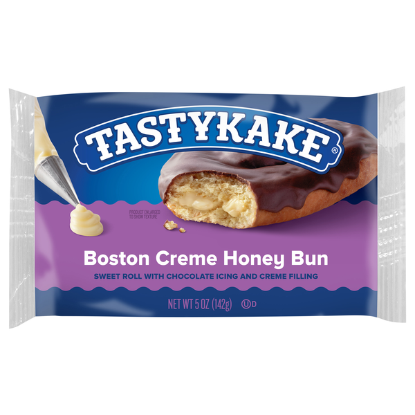 Tastykake Boston Creme Chocolate Iced Honey Bun