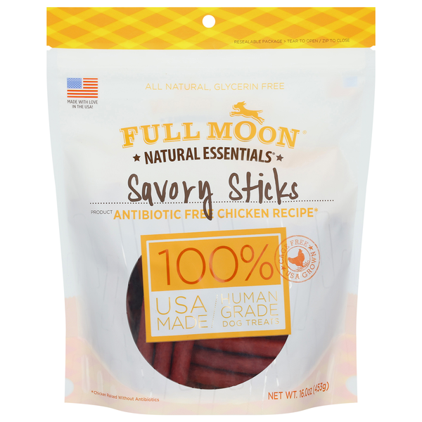 Full Moon Savory Sticks Natural Antibiotic Free Chicken Recipe Dog Treats