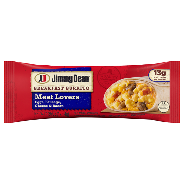 Jimmy Dean Meat Lovers Breakfast Burrito Frozen