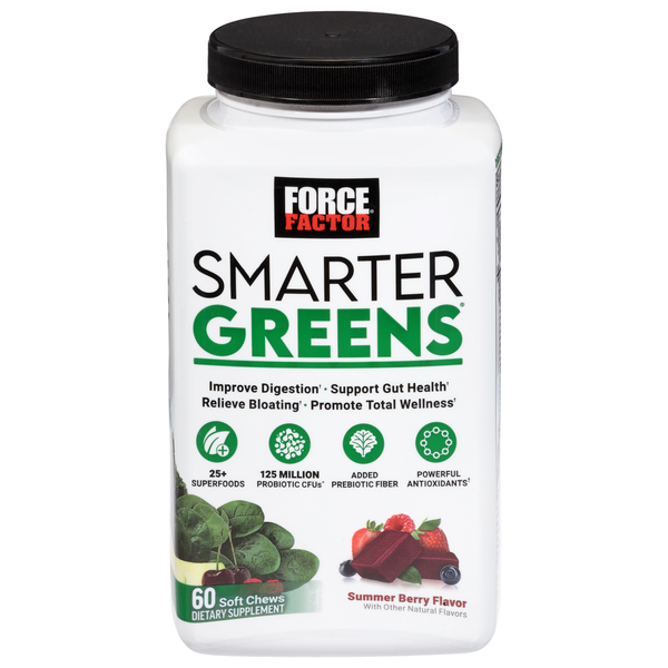 Force Factor Smarter Greens Summer Berry Soft Chews