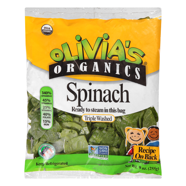 Olivia's Organics Microwave Spinach