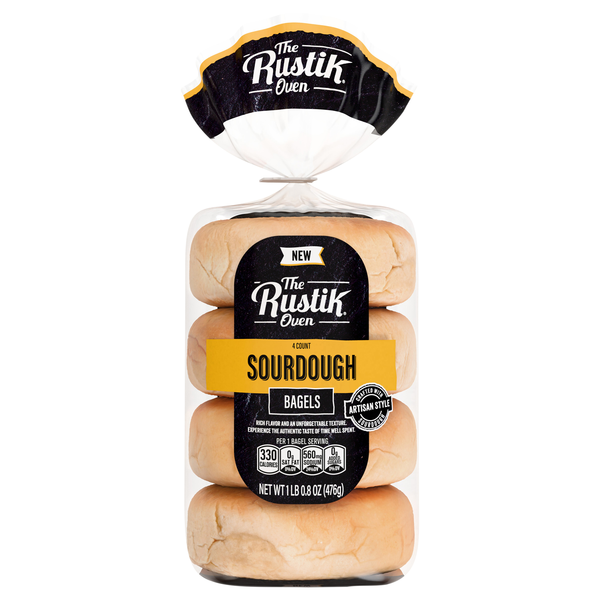 The Rustik Oven Sourdough Bagels - 4 ct