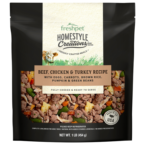 Freshpet Homestyle Creations Beef Chicken & Turkey Refrigerated Dog Food