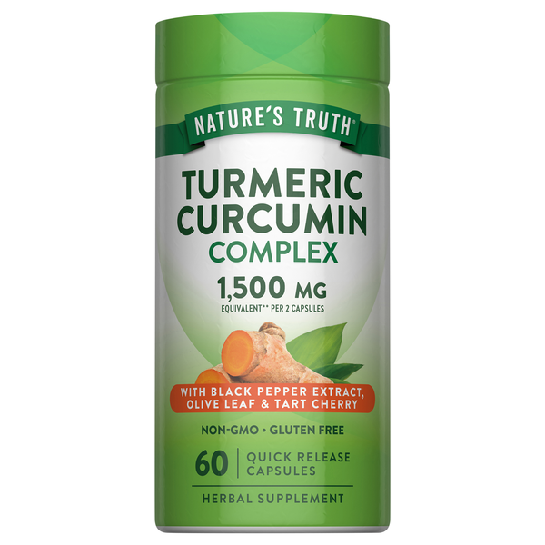 Nature's Truth Advanced 1500mg Turmeric Curcumin Complex Capsules