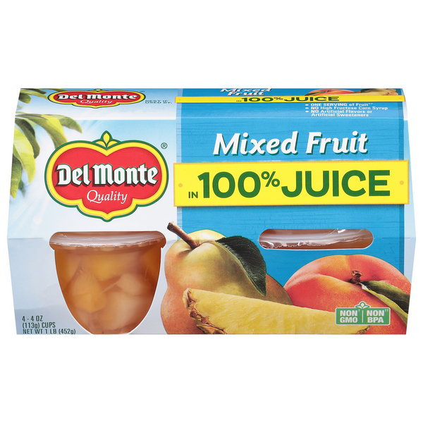 Save on Del Monte Fruit Cups Mixed Fruit in Lightly Sweetened Juice