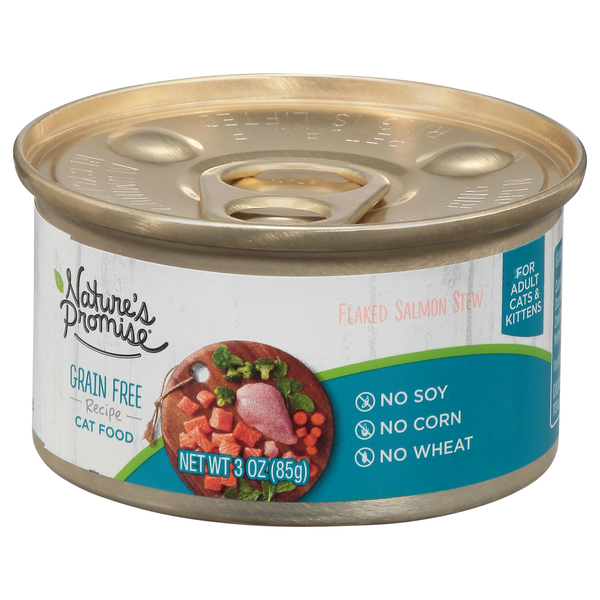 Save on Nature's Promise Grain Free Flaked Salmon Stew Adult Wet Cat