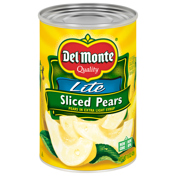 Del Monte Lite Sliced Pears in Extra Light Syrup