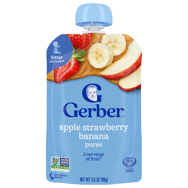 Gerber Natural 2nd Baby Food Apple Strawberry Banana