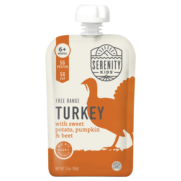 Serenity Kids Organic Baby Food Turkey with Sweet Potato Pumpkin & Beet