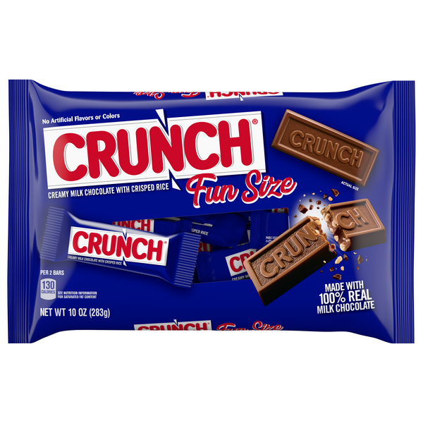 CRUNCH Milk Chocolate with Crisped Rice Candy Bars Fun Size