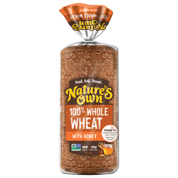 Nature's Own Whole Grain 100% Whole Wheat Bread with Honey Sliced