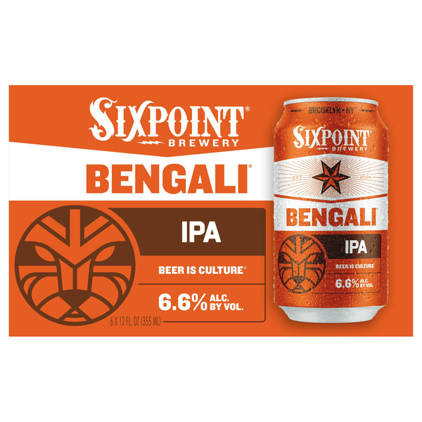 Sixpoint Bengali IPA Tropical Citrus Beer - 6 pk