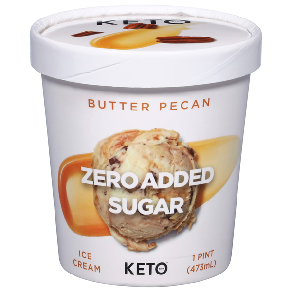 Keto Zero Added Sugar Butter Pecan Ice Cream
