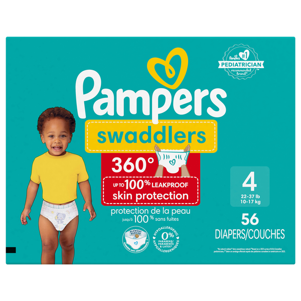 Save on Pampers Swaddlers Size 4 Baby Diapers 22-37 lbs Order Online