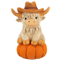 Smart Living Harvest Decor Cow on Pumpkin
