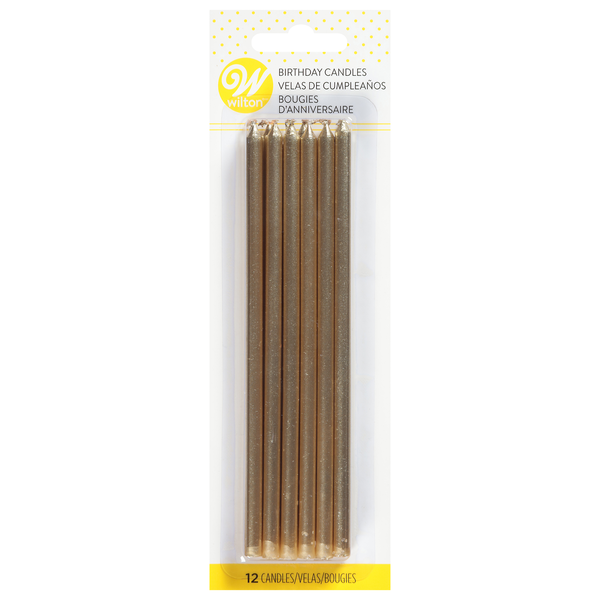 Wilton Tall Gold Birthday Candles