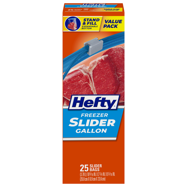 Hefty Slider Gallon Freezer Bags