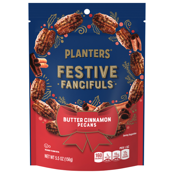 Planters Festive Fancifuls Butter Cinnamon Pecans