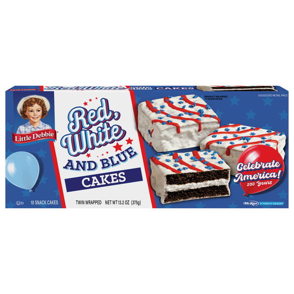 Little Debbie Red White & Blue Chocolate Snack Cakes - 10 ct
