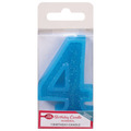 Betty Crocker Blue Numeral Birthday Candle #4