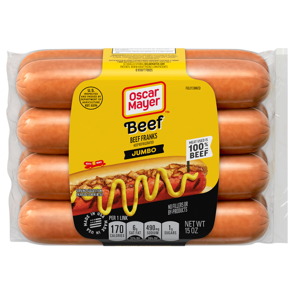 Oscar Mayer Jumbo Beef Franks - 8 ct